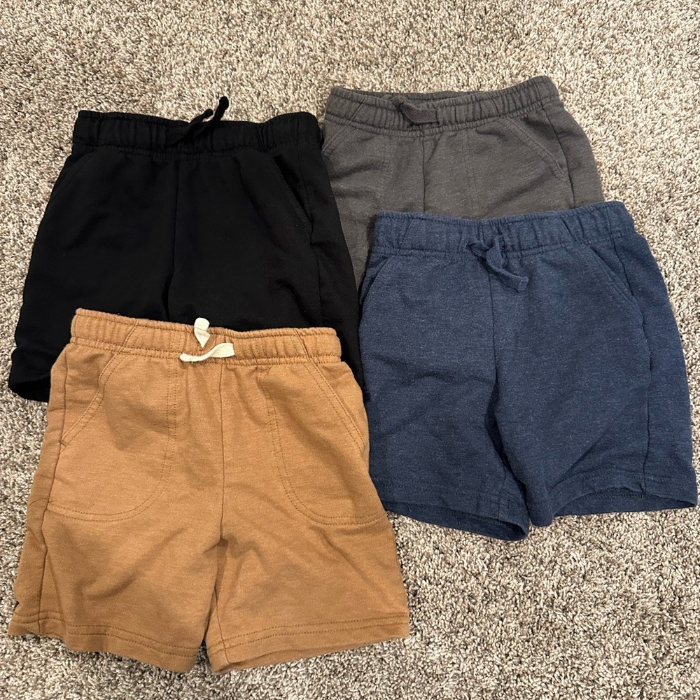 Cat & Jack Lot of 4 Shorts Set - Black, Gray, Blue, Tan